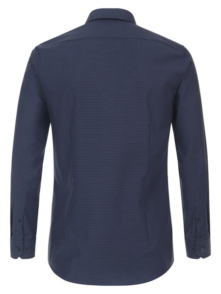 VENTI Slim Fit Overhemd Donkerblauw Kent Easy Care