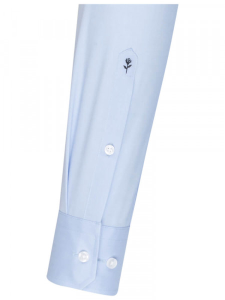 SEIDENSTICKER Extra Slim Fit Overhemd Lichtblauw Business Kent Fil à Fil - Weergave 1