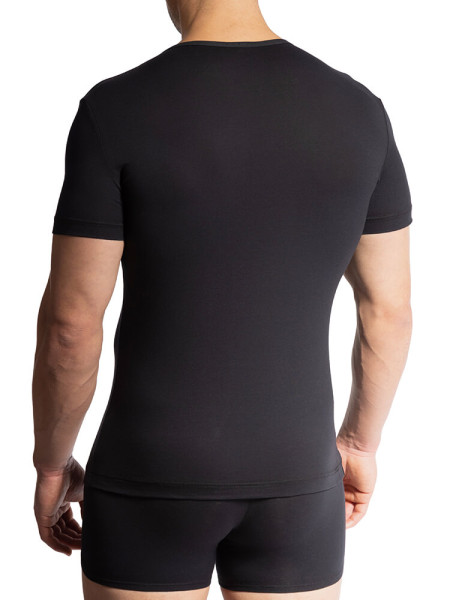 OLAF BENZ Regular Fit Zwart Feinripp