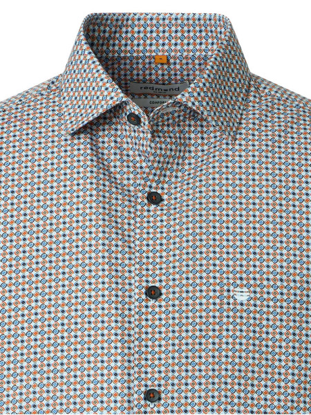 REDMOND Comfort Fit Overhemd Red Kent Print - Weergave 1