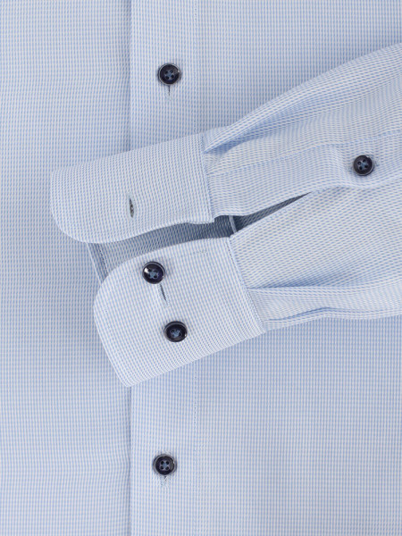 CASAMODA Comfort Fit Overhemd Lichtblauw Kent Struktur - Weergave 2