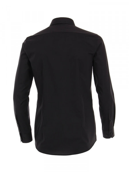 VENTI Slim Fit Overhemd Zwart Kent Popeline