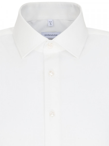 SEIDENSTICKER Slim Fit Overhemd Lichtbeige Business Kent Popeline - Weergave 2