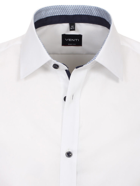 VENTI Slim Fit Overhemd Wit Kent Easy Care  - Weergave 1