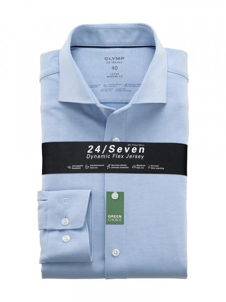 OLYMP Luxor 24/Seven modern fit jersey overhemd