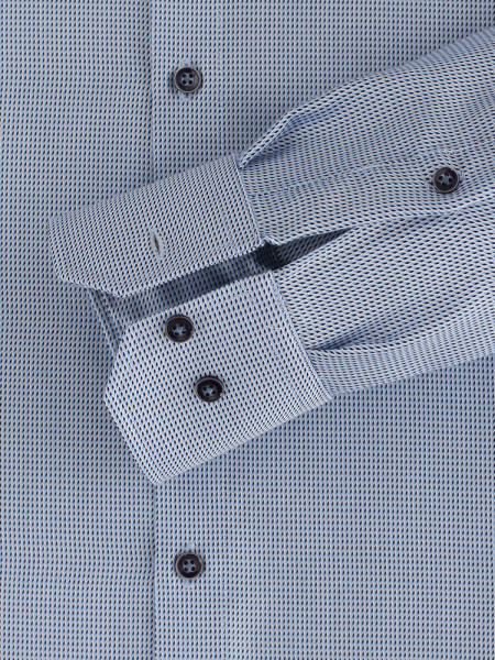 VENTI Regular Fit Overhemd Medium blauw Kent Struktur - Weergave 2