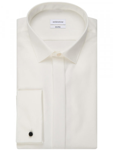 SEIDENSTICKER Tailored Fit Overhemd Lichtbeige Business Kent Popeline - Weergave 4