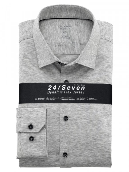 OLYMP No. Six 24/Seven super slim jersey overhemd