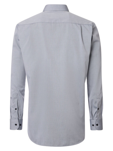 VENTI Comfort Fit Overhemd Antraciet Kent Popeline