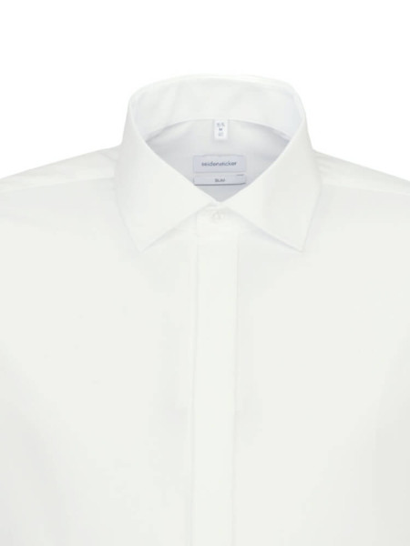 SEIDENSTICKER Slim Fit Overhemd Lichtbeige Business Kent Twill - Weergave 2