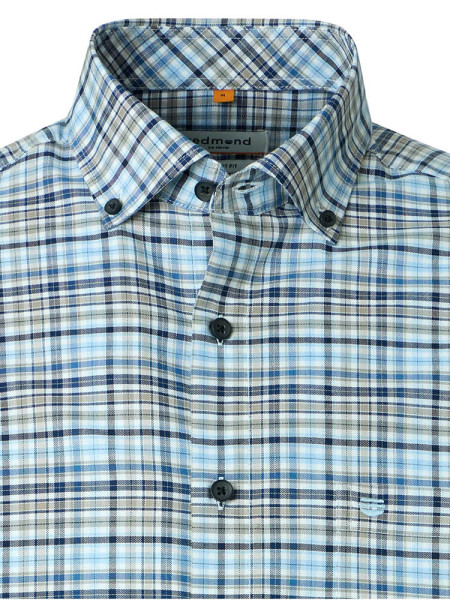 REDMOND Comfort Fit Overhemd Lichtblauw Button-Down Fein Oxford - Weergave 1