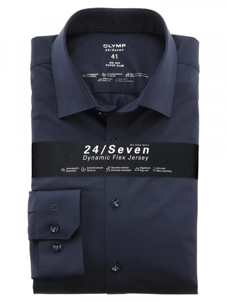 OLYMP No. Six 24/Seven super slim jersey overhemd