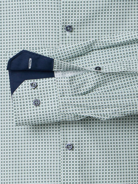 VENTI Regular Fit Overhemd Groen Kent Popeline - Weergave 2