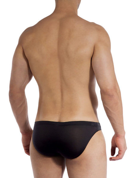 OLAF BENZ Regular Fit Zwart Microfaser