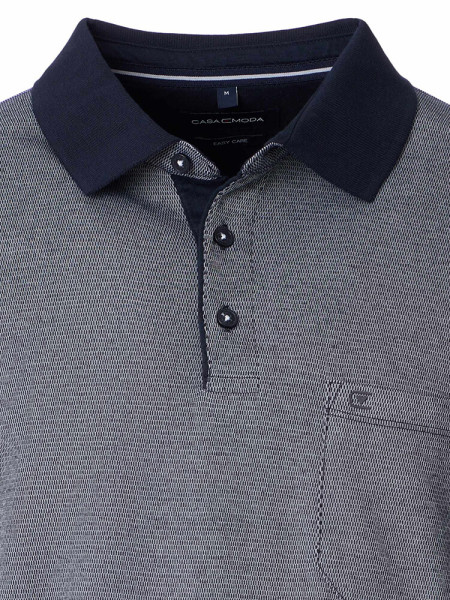CASAMODA Polo Rook blauw Piqué - Weergave 1