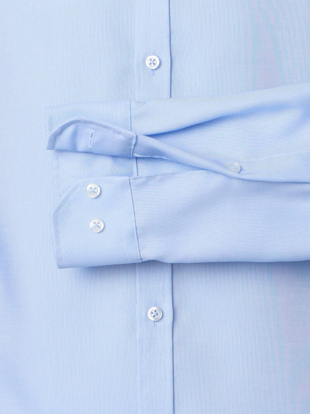 VENTI Slim Fit Overhemd Lichtblauw Stehkragen Struktur - Weergave 2