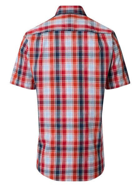 REDMOND Comfort Fit Overhemd Red Button-Down Hyperflex Dobby