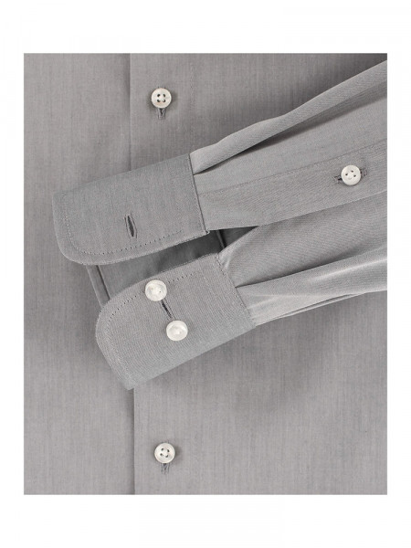 CASAMODA Comfort Fit Overhemd Lichtgrijs Kent Popeline - Weergave 2