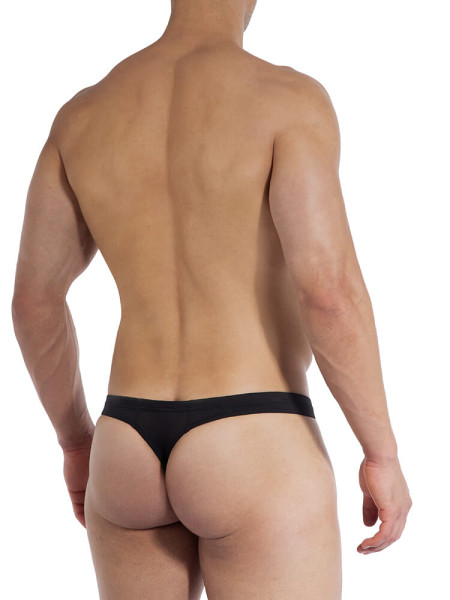 OLAF BENZ Regular Fit Zwart Microfaser