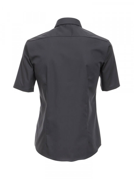 VENTI Regular Fit Overhemd Antraciet Kent Popeline