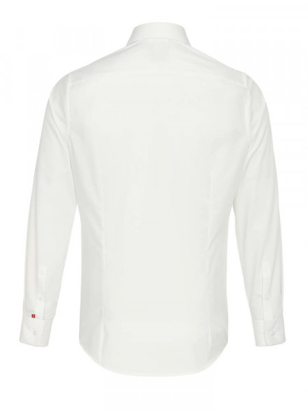 PURE Slim Fit Overhemd Lichtbeige Haifisch Popeline