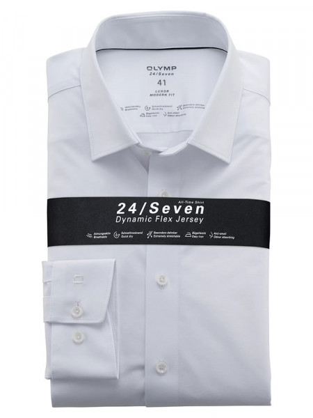 OLYMP Luxor 24/Seven modern fit jersey overhemd