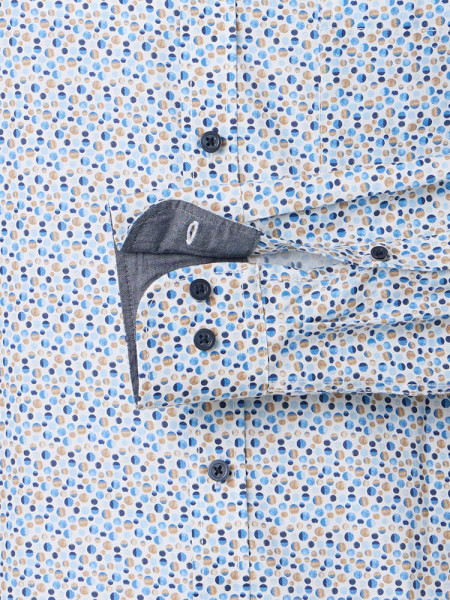 CASAMODA Comfort Fit Overhemd Bruin Button-Down Easy Care  - Weergave 2