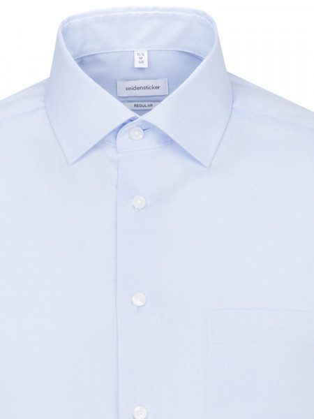 SEIDENSTICKER Regular Fit Overhemd Lichtblauw Business Kent Chambray - Weergave 2