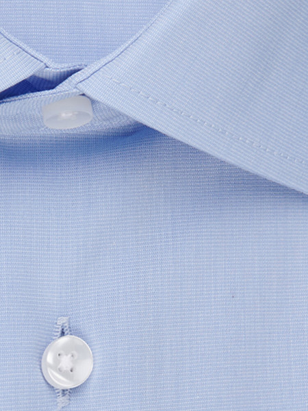 SEIDENSTICKER Tailored Fit Overhemd Lichtblauw Business Kent Fil à Fil - Weergave 3