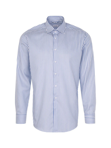 SEIDENSTICKER Regular Fit Overhemd Lichtblauw New Kent Struktur