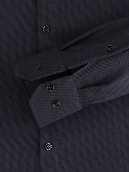 VENTI Regular Fit Overhemd Zwart Kent Struktur - Weergave 2