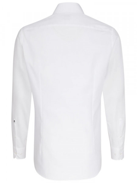 SEIDENSTICKER Tailored Fit Overhemd Wit Haifisch Oxford