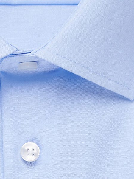 SEIDENSTICKER Tailored Fit Overhemd Lichtblauw Business Kent Popeline - Weergave 3