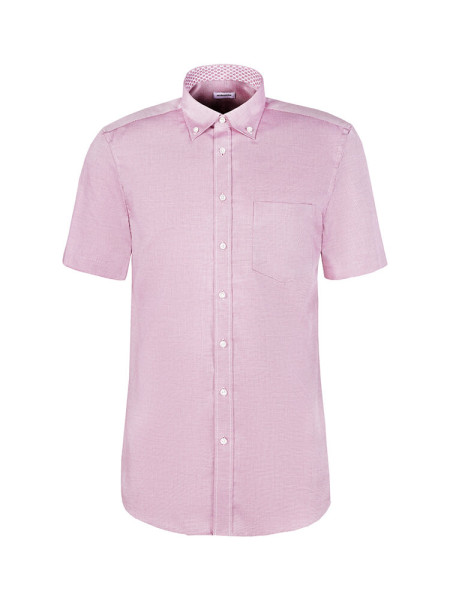 SEIDENSTICKER Regular Fit Overhemd Red Button-Down Struktur