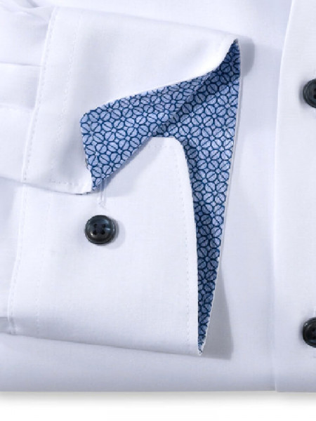 OLYMP Comfort Fit Overhemd Wit New Kent Popeline - Weergave 2