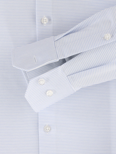 VENTI Regular Fit Overhemd Lichtblauw Kent Jersey - Weergave 2