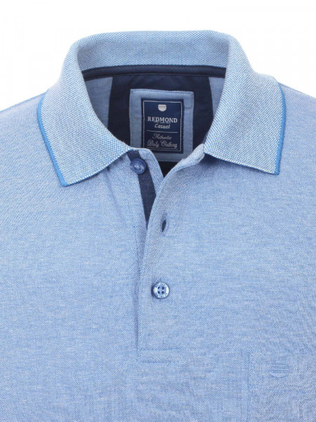 REDMOND Polo Medium blauw Piqué - Weergave 1