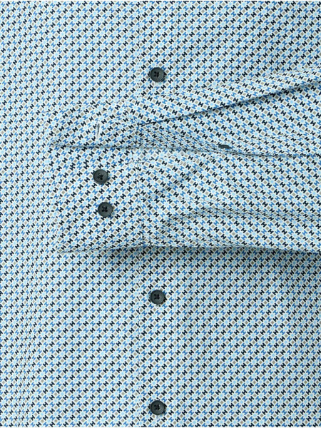REDMOND Comfort Fit Overhemd Lichtblauw Kent Print - Weergave 2