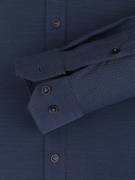 VENTI Slim Fit Overhemd Donkerblauw Kent Easy Care  - Weergave 2