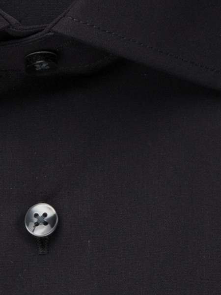 SEIDENSTICKER Regular Fit Overhemd Zwart Business Kent Popeline - Weergave 3