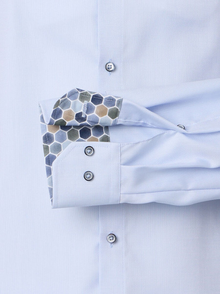 VENTI Regular Fit Overhemd Lichtblauw Kent Popeline - Weergave 2