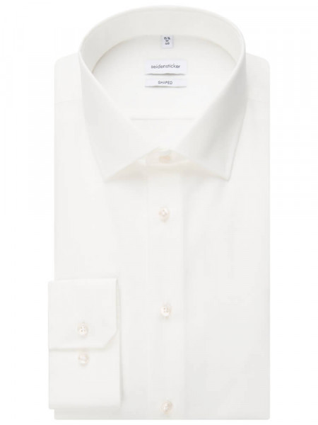 SEIDENSTICKER Tailored Fit Overhemd Lichtbeige Business Kent Popeline - Weergave 4