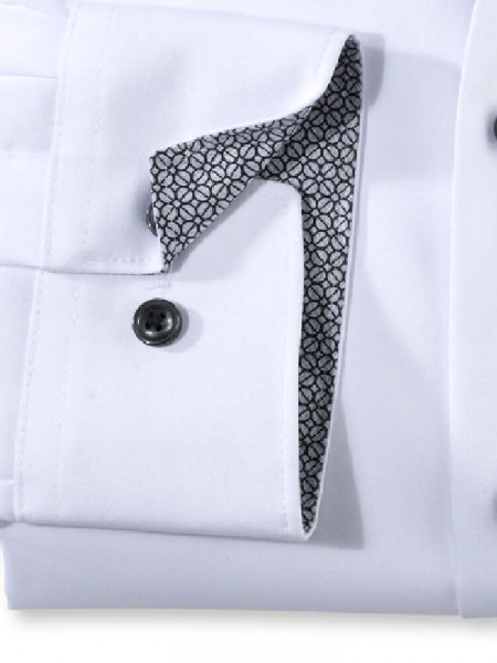 OLYMP Comfort Fit Overhemd Wit New Kent Popeline - Weergave 2