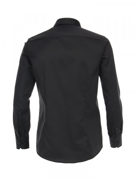 VENTI Regular Fit Overhemd Zwart Kent Twill