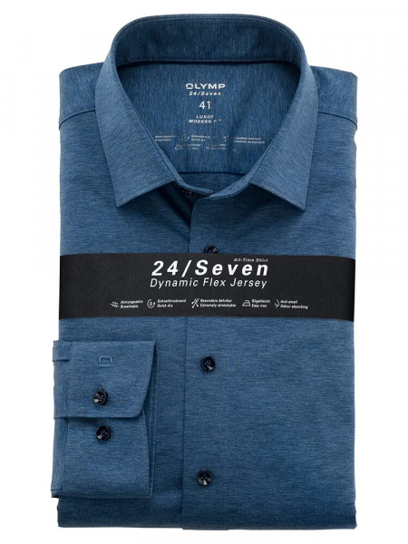 OLYMP Luxor 24/Seven modern fit jersey overhemd