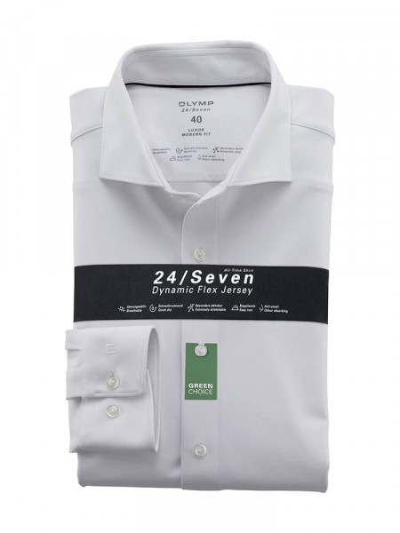 OLYMP Luxor 24/Seven modern fit jersey overhemd