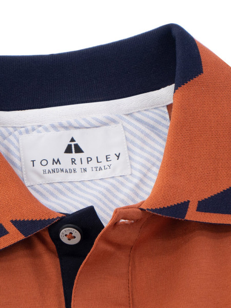 TOM RIPLEY Polo Oranje Extrafeine Qualität - Weergave 2