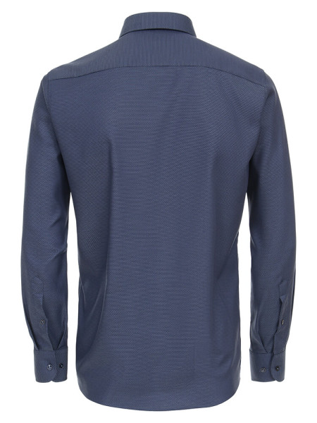 CASAMODA Regular Fit Overhemd Donkerblauw Kent Natté
