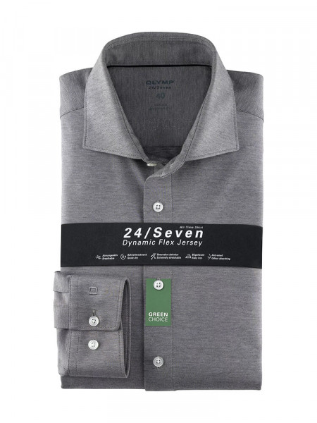 OLYMP Luxor 24/Seven modern fit jersey overhemd