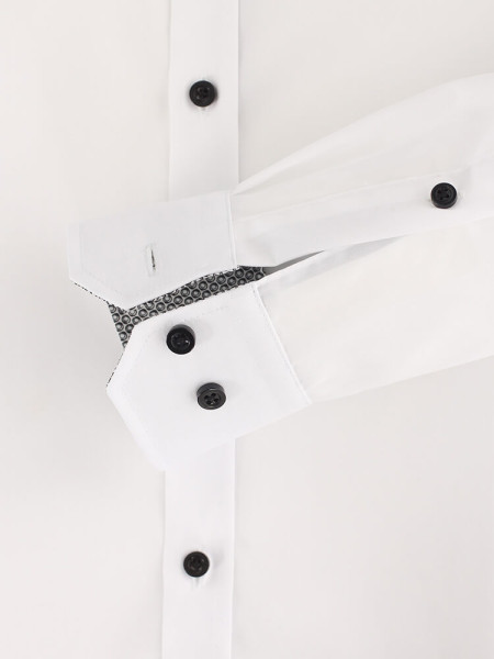 VENTI Slim Fit Overhemd Wit Kent Easy Care  - Weergave 2